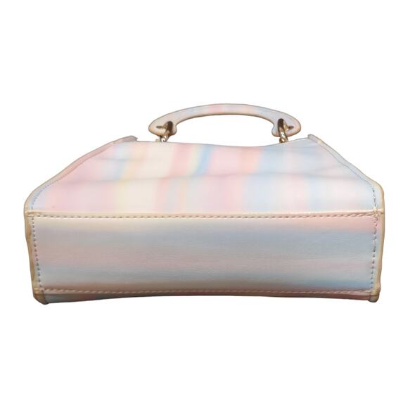 HOUSE OF WANT Sunset Stripe Glow Up Vegan Leather Mini Bucket Tote Bag - Picture 5 of 8